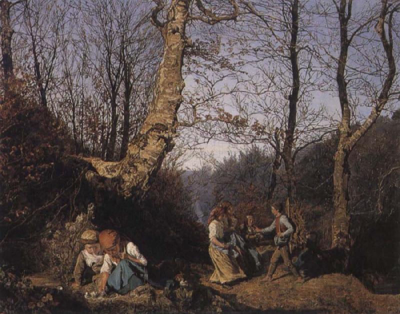 Ferdinand Georg Waldmuller Early Spring in the Vienna Woods oil painting image